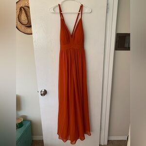 Burnt Orange Bridesmaid Dress